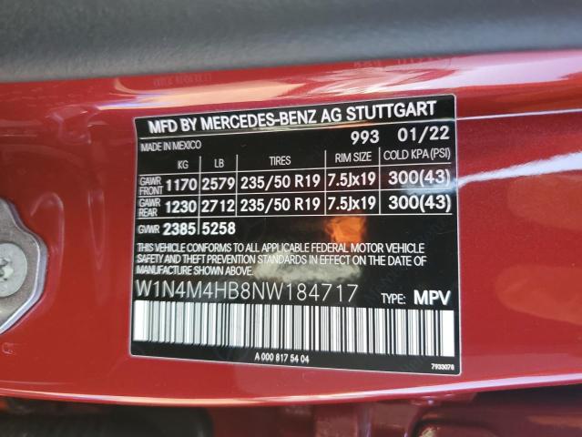 W1N4M4HB8NW184717 Mercedes-Benz Glb 250 4matic