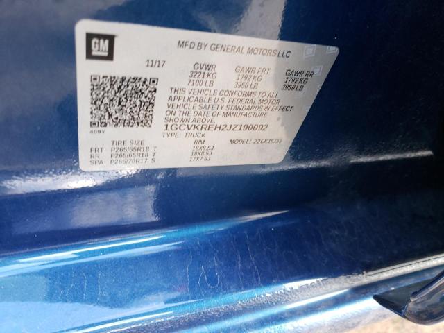 2018 CHEVROLET SILVER1500 1GCVKREH2JZ190092