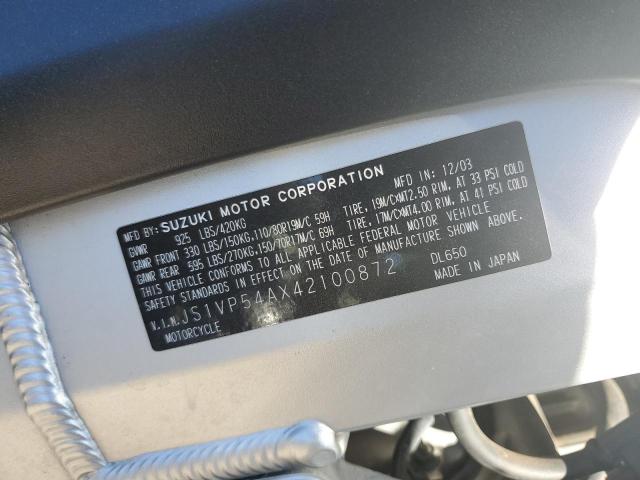 2004 SUZUKI DL650 K JS1VP54AX42100872