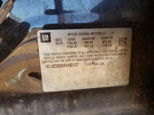 2015 CHEVROLET SONIC LT - 1G1JC5SH5F4182137