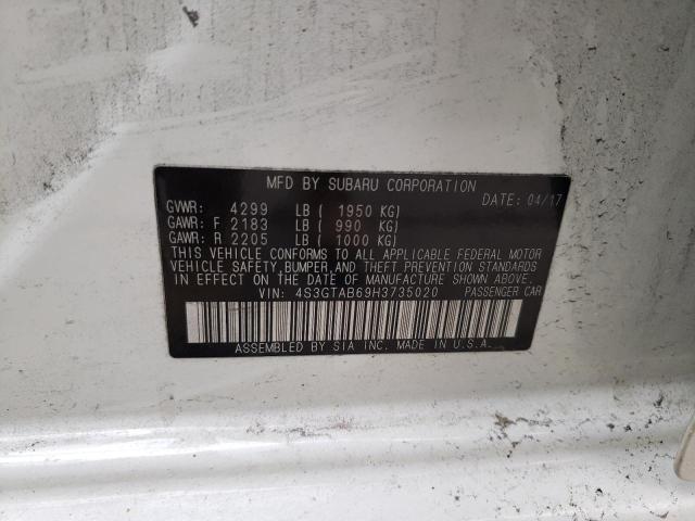 4S3GTAB69H3735020 Subaru Impreza Premium