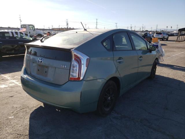 VIN: JTDKN3DU6F1877460 Auction: COPART Lot: 60894762 Location: CA - SUN VALLEY JTDKN3DU6F1877460 TOYOTA PRIUS 2015 GREEN Photo 4