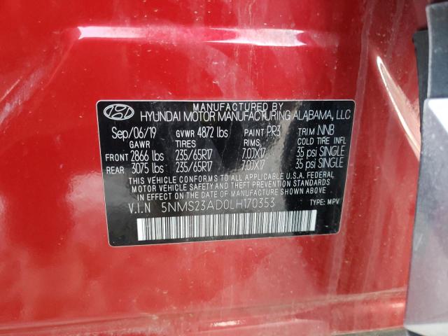 2020 HYUNDAI SANTA FE S - 5NMS23AD0LH170353