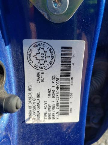 2017 HONDA CIVIC LX - 2HGFC2F50HH002811