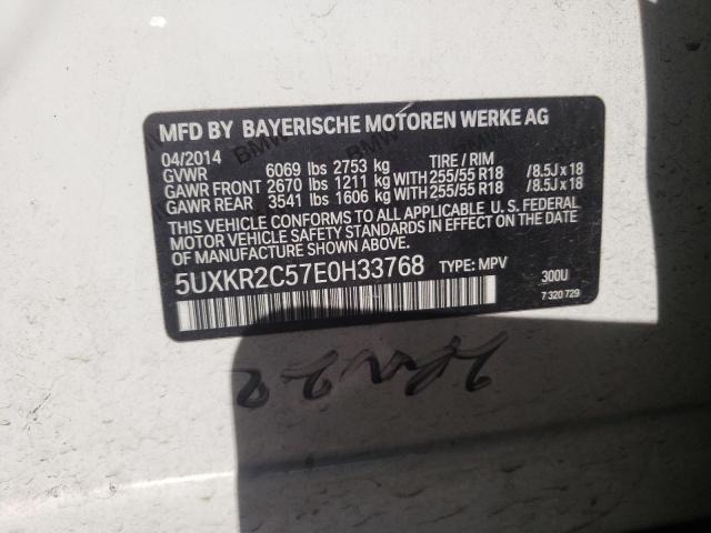 5UXKR2C57E0H33768 2014 BMW X5, photo no. 10