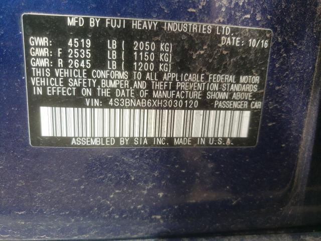 2017 SUBARU LEGACY 2.5 - 4S3BNAB6XH3030120