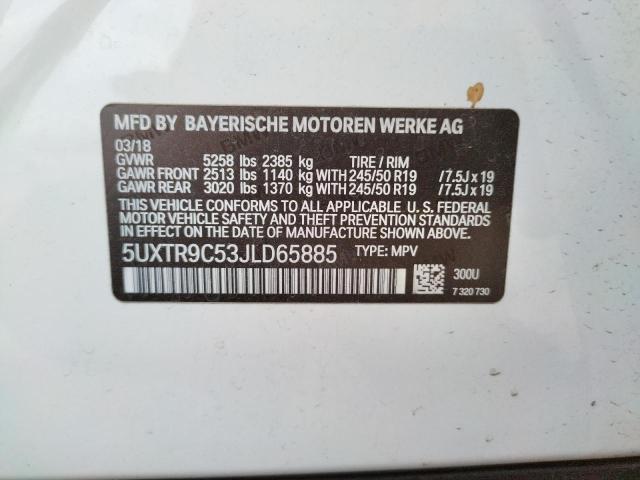5UXTR9C53JLD65885 BMW X3 Xdrive30i