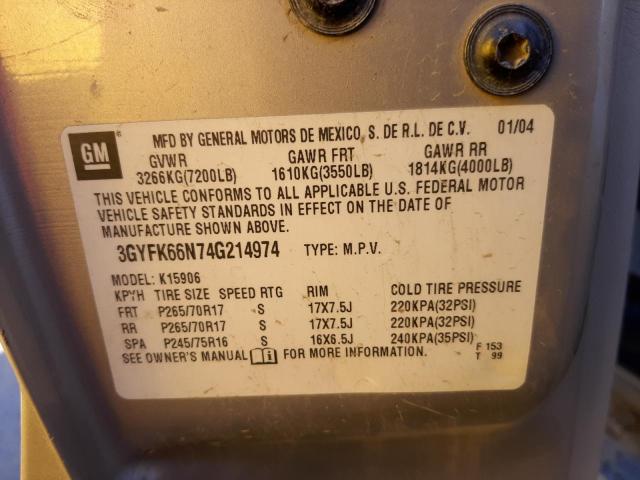 3GYFK66N74G214974 Cadillac ESCALADE ESV