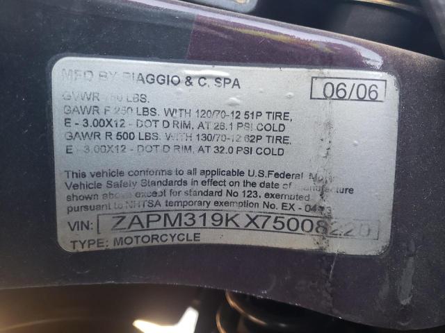 2007 VESPA GRANTURISM ZAPM319KX75008220