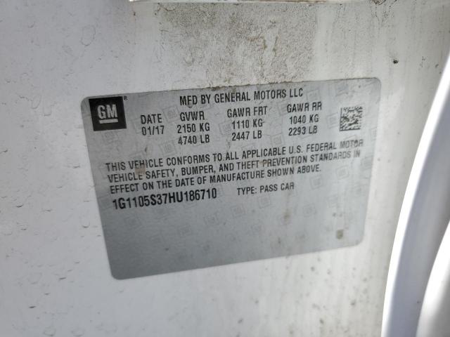 2017 CHEVROLET IMPALA LT - 1G1105S37HU186710