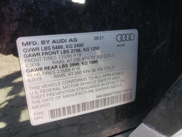 2021 AUDI Q5 PREMIUM - WA1BAAFY3M2105175