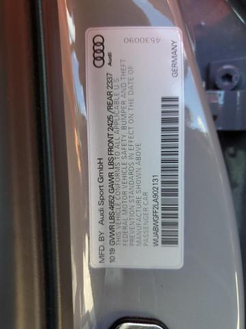 2020 AUDI RS3 WUABWGFF2LA902131