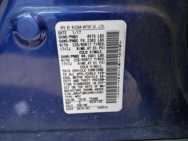 JN8AT2MV2HW018381 Nissan ROGUE S