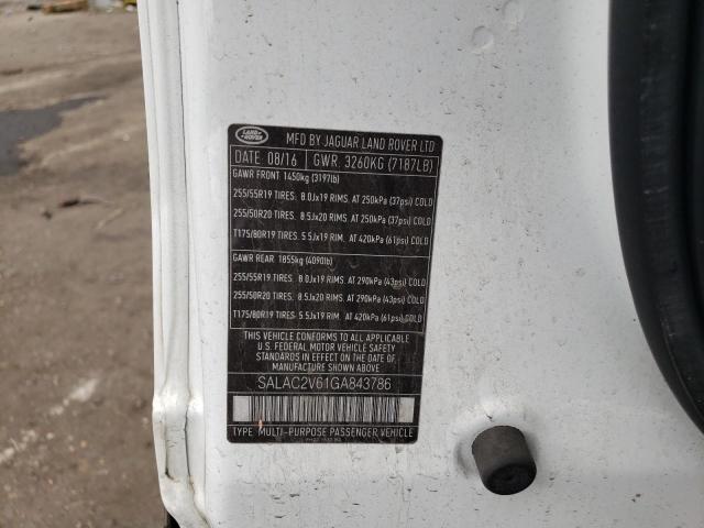 2016 LAND ROVER LR4 SALAC2V61GA843786