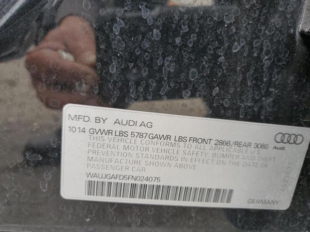 2015 AUDI A8 QUATTRO WAUJGAFD5FN024075
