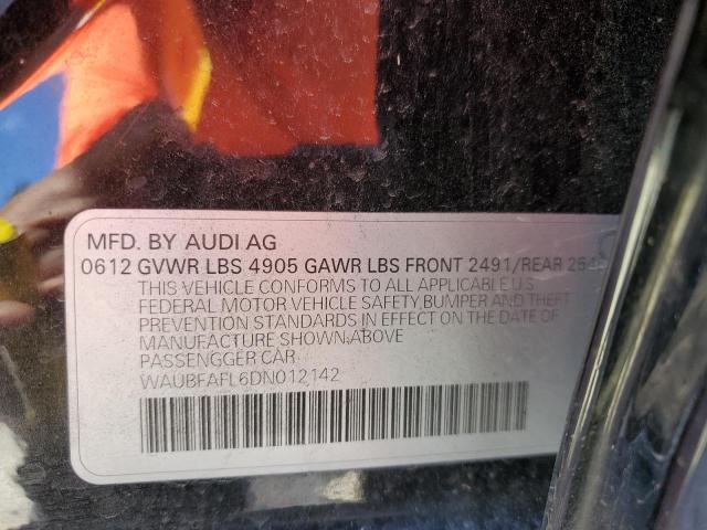 VIN WAUBFAFL6DN012142 2013 Audi A4, Premium no.10