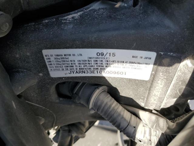 2016 YAMAHA FZ09 JYARN33E1GA009601