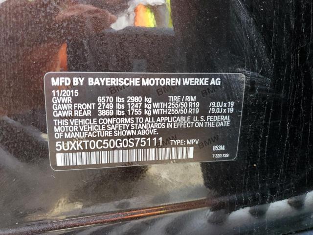 2016 BMW X5 XDR40E 5UXKT0C50G0S75111