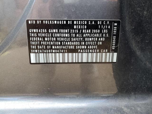 2015 VOLKSWAGEN GOLF TDI 3VW2A7AU8FM047411