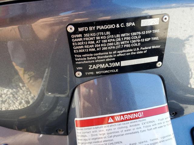 2022 VESPA PIAGGIO ZAPMA39M5L5100462