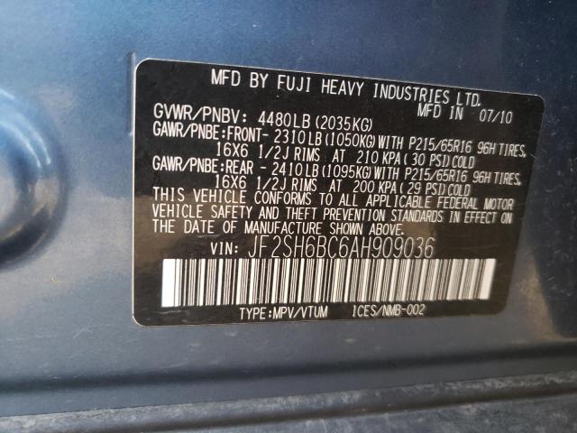 JF2SH6BC6AH909036 Subaru Forester Xs