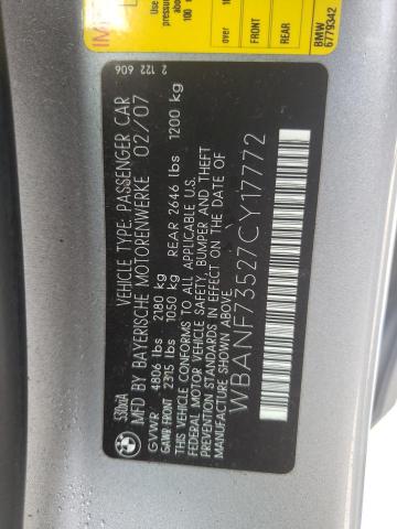 WBANF73527CY17772 BMW 530 XI