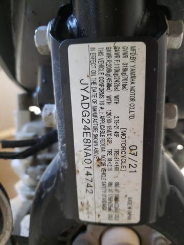 2022 YAMAHA XT250 JYADG24E8NA014742