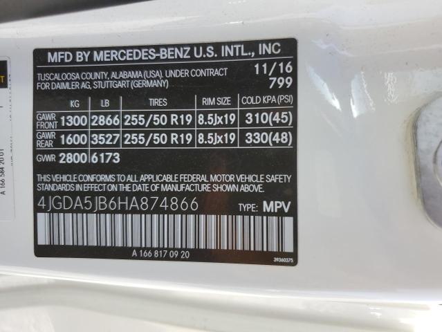 2017 MERCEDES-BENZ GLE 350 - 4JGDA5JB6HA874866
