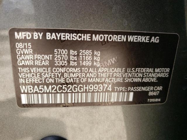 2016 BMW 535 IGT WBA5M2C52GGH99374