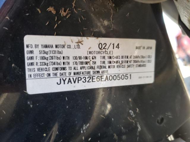 2014 YAMAHA XVS1300 CT JYAVP32E6EA005051