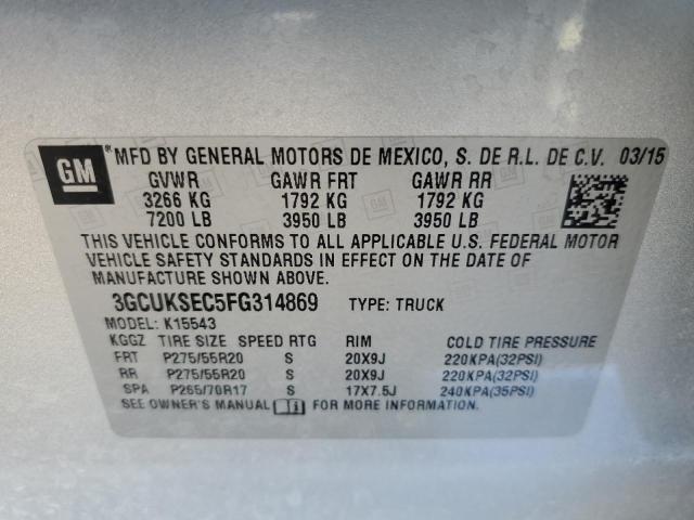 2015 CHEVROLET SILVRDO LT 3GCUKSEC5FG314869