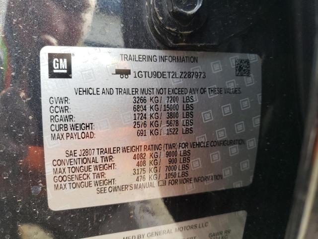 2020 GMC SIERRA K15 - 1GTU9DET2LZ287973