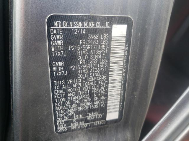 2015 NISSAN JUKE S - JN8AF5MR0FT505170