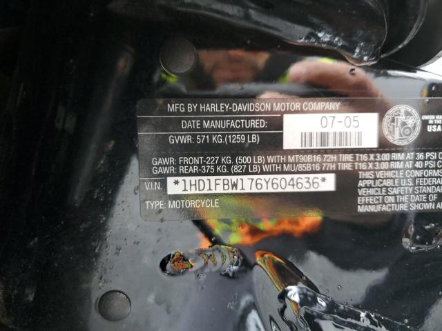 2006 HARLEY-DAVIDSON FLHRI 1HD1FBW176Y604636