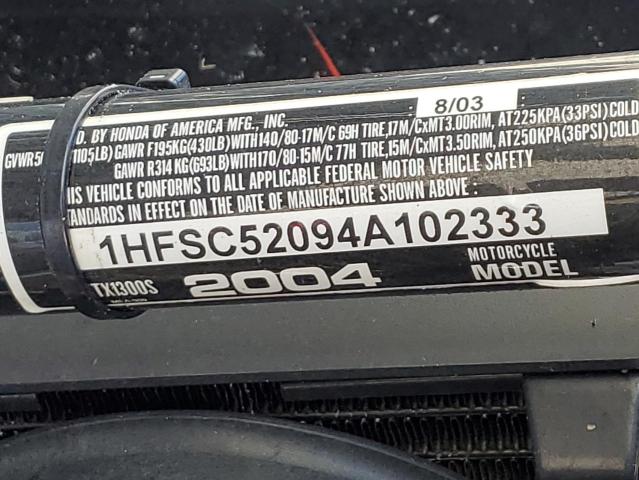 2004 HONDA VT1300 S 1HFSC52094A102333