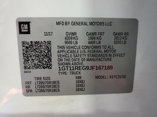 2018 GMC SIERRA C25 1GT11REG9JF167189