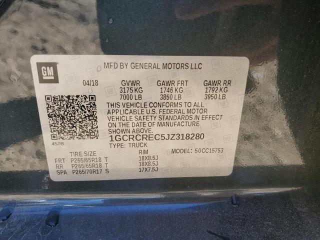2018 CHEVROLET SILV1500 2 1GCRCREC5JZ318280