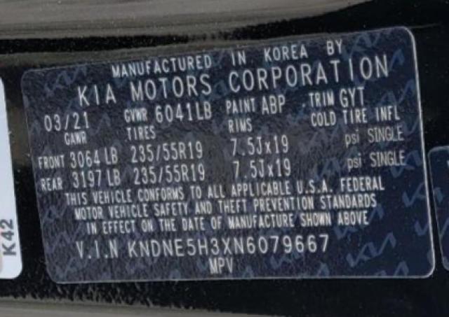 2022 KIA CARNIVAL S KNDNE5H3XN6079667