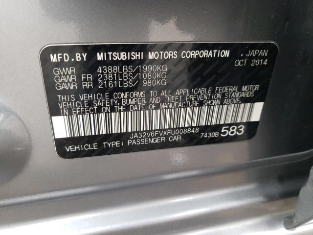 2015 MITSUBISHI LANCER RAL JA32V6FVXFU008848