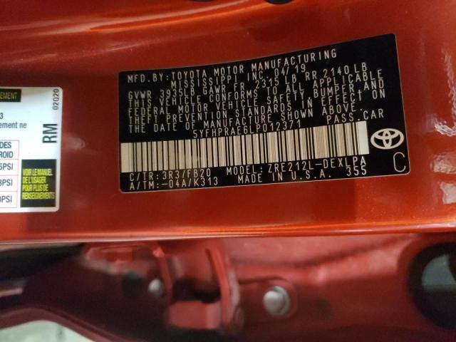 2020 TOYOTA COROLLA LE - 5YFHPRAE6LP012371