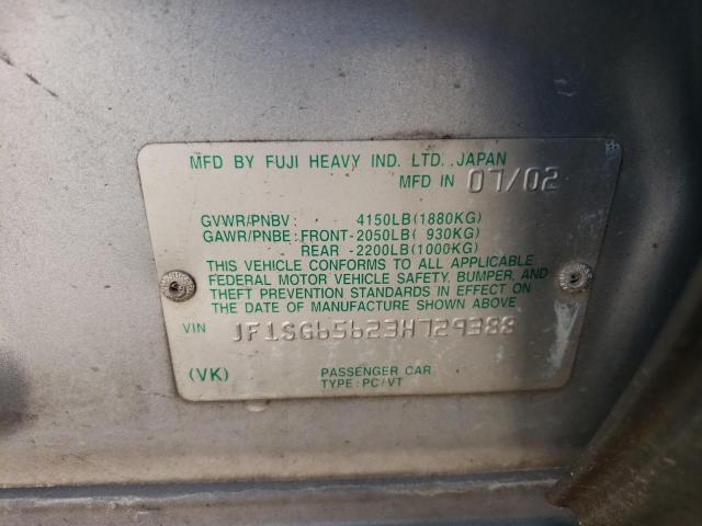 JF1SG65623H729388 Subaru Forester 2.5xs