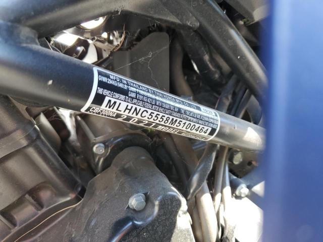 2021 HONDA CBF300 NA MLHNC5558M5100464