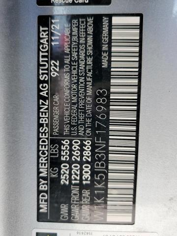 2022 MERCEDES-BENZ E 450 W1K1K5JB3NF176983