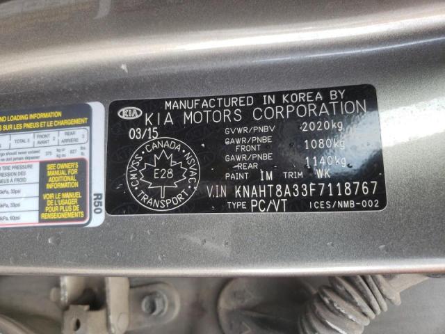 2015 KIA RONDO KNAHT8A33F7118767