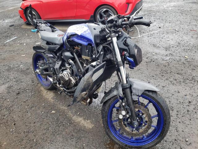 Salvage cars for sale from Copart New Britain, CT: 2018 Yamaha MT07