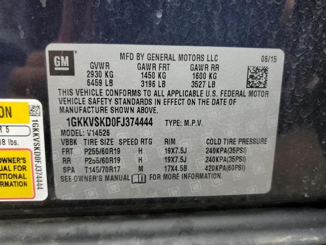 1GKKVSKD0FJ374444 GMC Acadia Slt-2