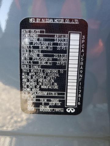 2022 INFINITI QX50 LUXE 3PCAJ5BA9NF117816