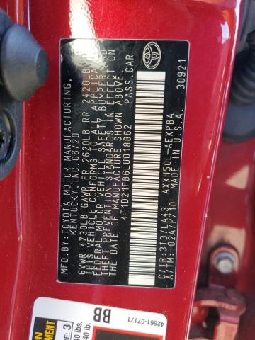 2020 TOYOTA AVALON LIM 4T1D21FB6LU018862
