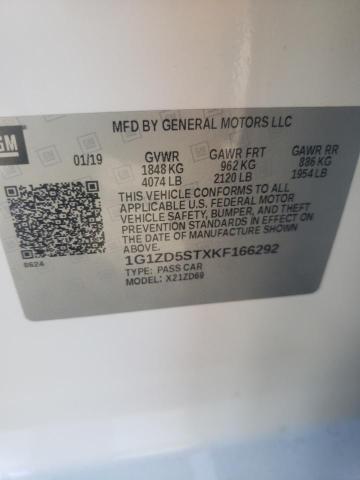 2019 CHEVROLET MALIBU LT - 1G1ZD5STXKF166292