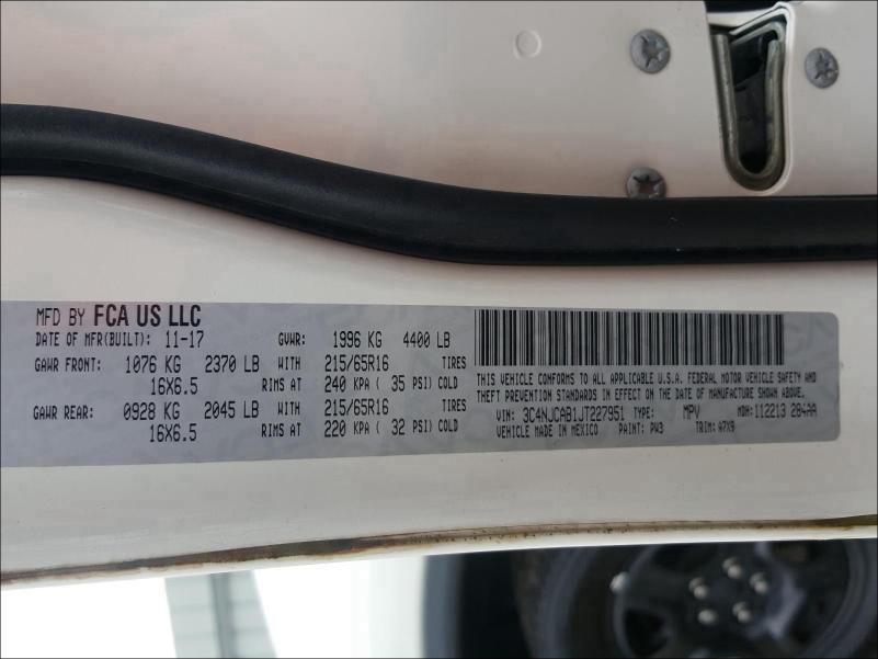 2018 JEEP COMPASS SP 3C4NJCAB1JT227951